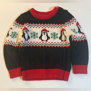 Holiday Time Red and Cream Knit Sweater